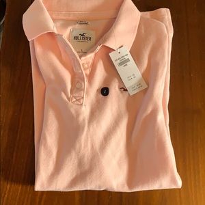 Holister Pink Polo Shirt